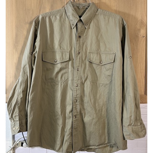 Woolrich Other - Woolrich John‎ Rich Bros Ducks Unlimited Shirt Men's L Khaki Safari Hunting